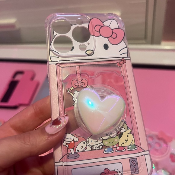 iPhone 13 Pro iPhone case lot- pop sockets, wallet cases, Hello kitty, pink - Picture 5 of 13